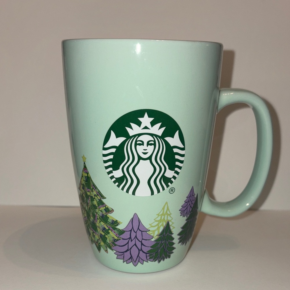 Starbucks 2020 Mint and Purple Holiday Tree Mug